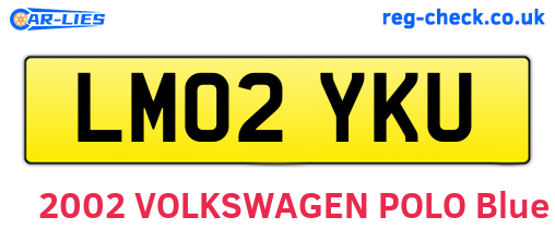 LM02YKU are the vehicle registration plates.