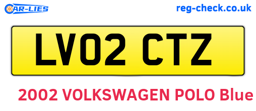 LV02CTZ are the vehicle registration plates.
