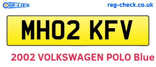 MH02KFV are the vehicle registration plates.