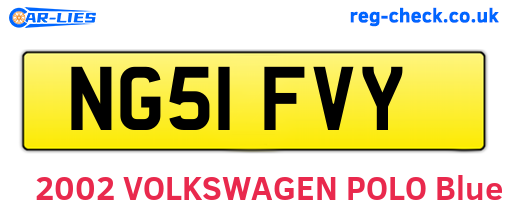 NG51FVY are the vehicle registration plates.