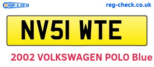 NV51WTE are the vehicle registration plates.