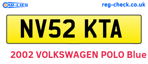 NV52KTA are the vehicle registration plates.