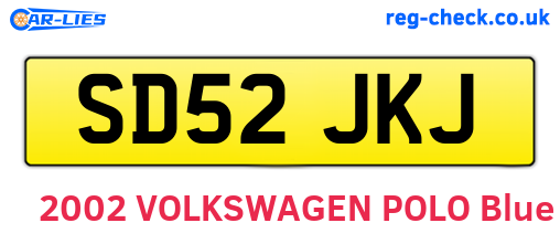 SD52JKJ are the vehicle registration plates.