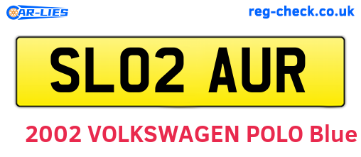 SL02AUR are the vehicle registration plates.
