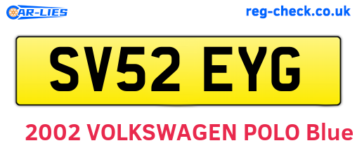 SV52EYG are the vehicle registration plates.