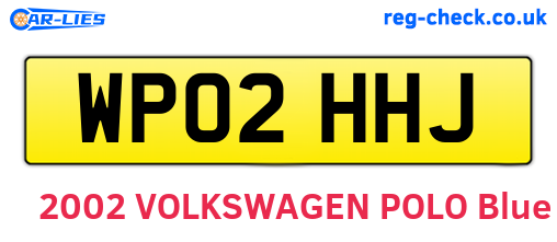 WP02HHJ are the vehicle registration plates.
