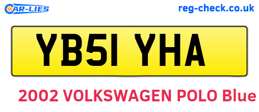 YB51YHA are the vehicle registration plates.