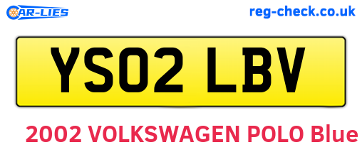YS02LBV are the vehicle registration plates.