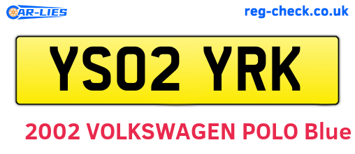 YS02YRK are the vehicle registration plates.