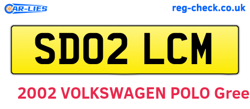 SD02LCM are the vehicle registration plates.