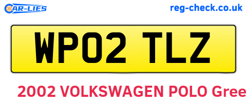 WP02TLZ are the vehicle registration plates.