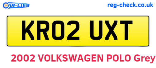 KR02UXT are the vehicle registration plates.