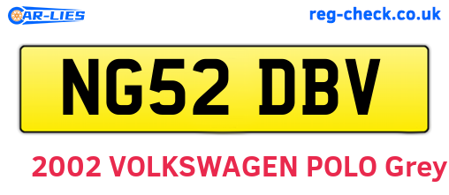 NG52DBV are the vehicle registration plates.