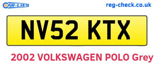 NV52KTX are the vehicle registration plates.