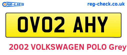 OV02AHY are the vehicle registration plates.