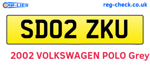SD02ZKU are the vehicle registration plates.