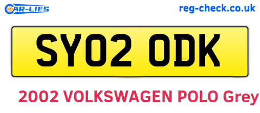 SY02ODK are the vehicle registration plates.