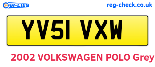 YV51VXW are the vehicle registration plates.