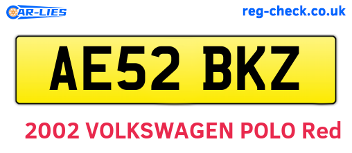 AE52BKZ are the vehicle registration plates.