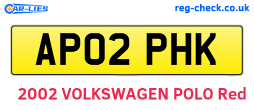 AP02PHK are the vehicle registration plates.