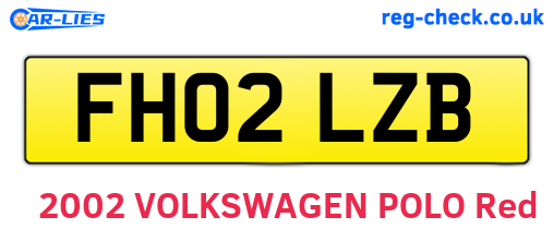 FH02LZB are the vehicle registration plates.