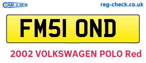 FM51OND are the vehicle registration plates.