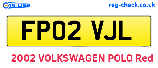 FP02VJL are the vehicle registration plates.