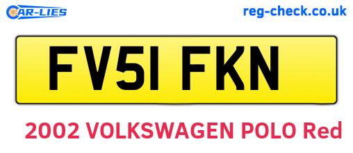 FV51FKN are the vehicle registration plates.