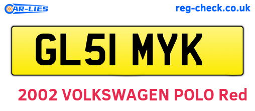 GL51MYK are the vehicle registration plates.