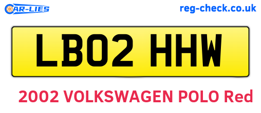 LB02HHW are the vehicle registration plates.