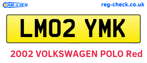 LM02YMK are the vehicle registration plates.