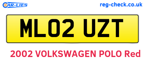 ML02UZT are the vehicle registration plates.