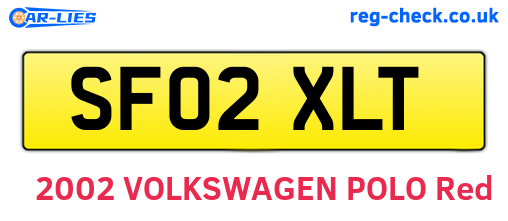 SF02XLT are the vehicle registration plates.
