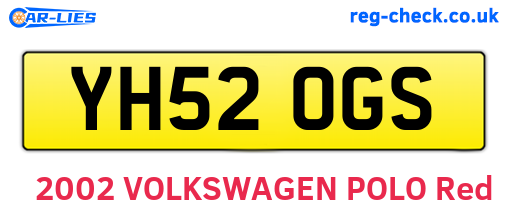 YH52OGS are the vehicle registration plates.