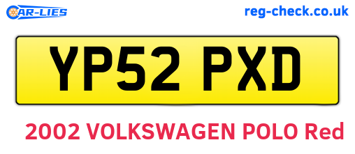 YP52PXD are the vehicle registration plates.