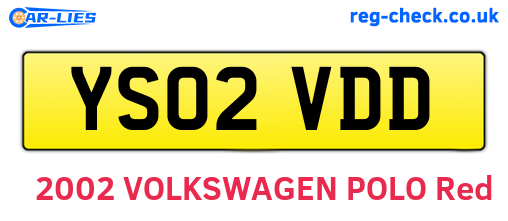 YS02VDD are the vehicle registration plates.
