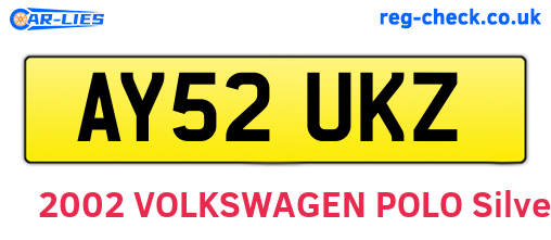 AY52UKZ are the vehicle registration plates.