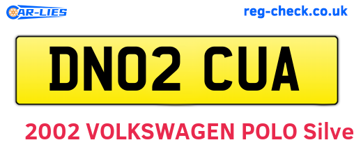 DN02CUA are the vehicle registration plates.