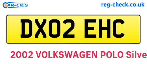 DX02EHC are the vehicle registration plates.