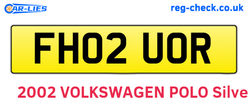 FH02UOR are the vehicle registration plates.