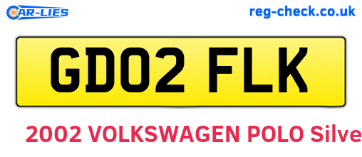 GD02FLK are the vehicle registration plates.