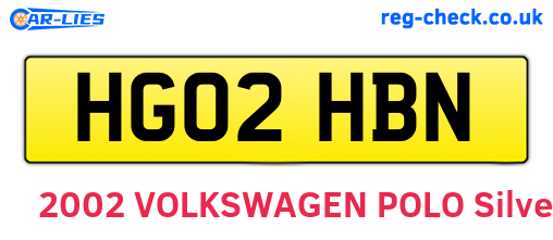 HG02HBN are the vehicle registration plates.
