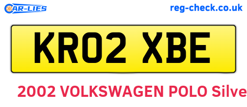 KR02XBE are the vehicle registration plates.