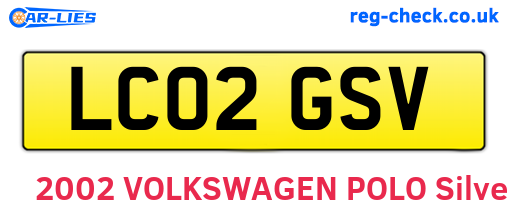 LC02GSV are the vehicle registration plates.