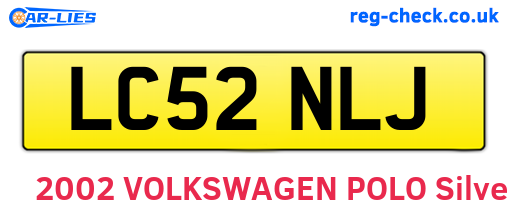 LC52NLJ are the vehicle registration plates.