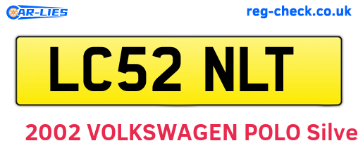 LC52NLT are the vehicle registration plates.