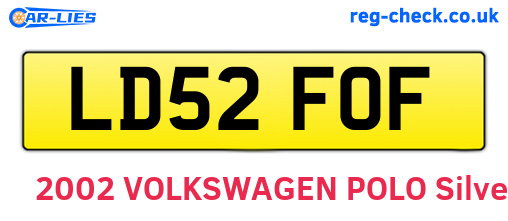 LD52FOF are the vehicle registration plates.