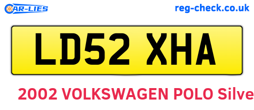 LD52XHA are the vehicle registration plates.
