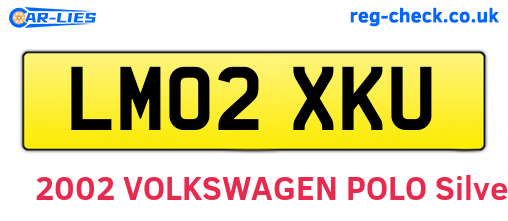 LM02XKU are the vehicle registration plates.