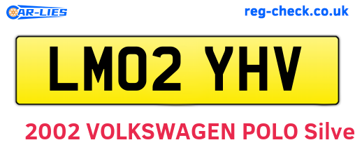LM02YHV are the vehicle registration plates.
